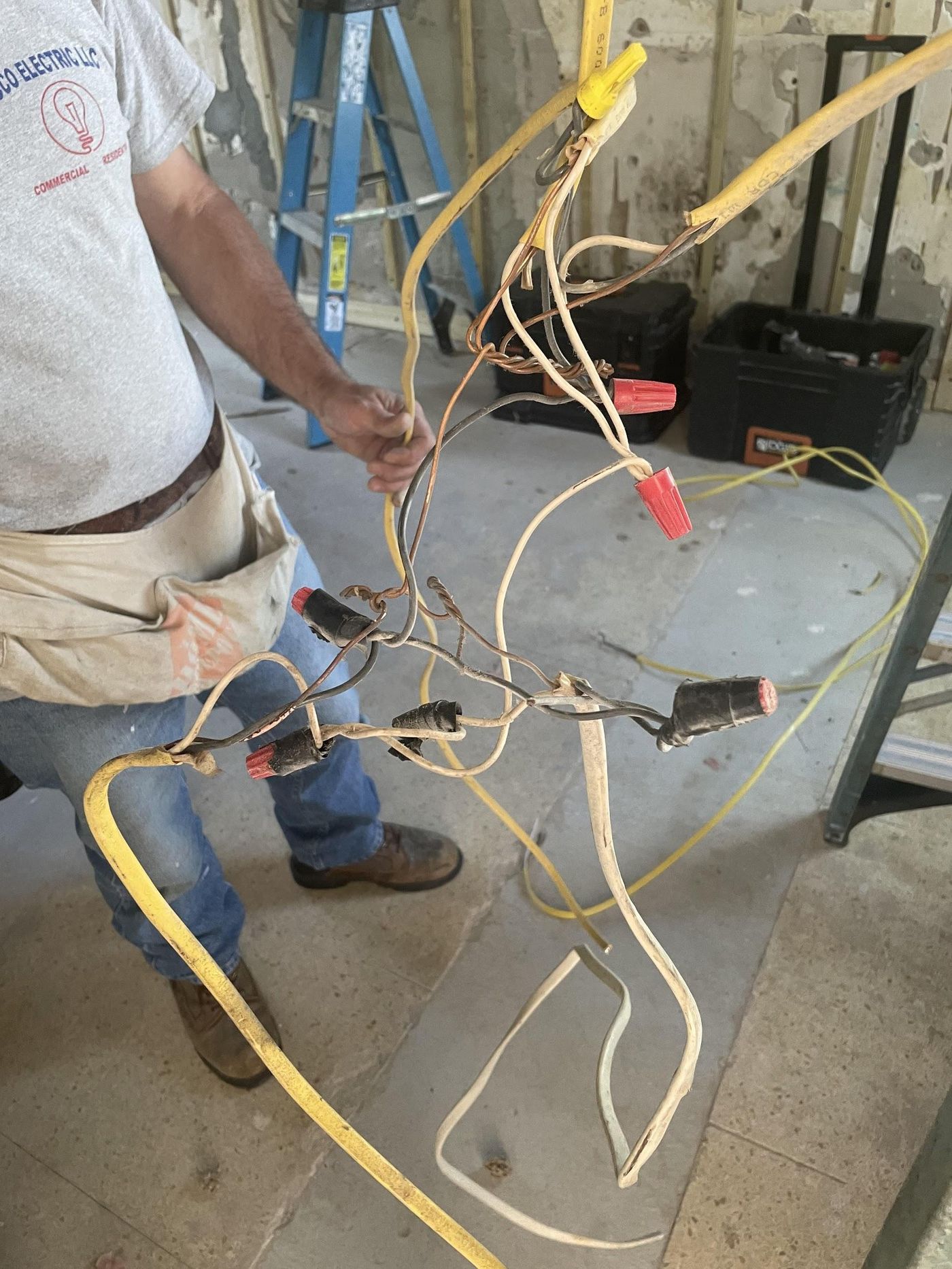 Wires found in attic under insulation