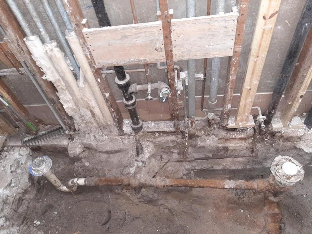 Bathroom 10 during demolition