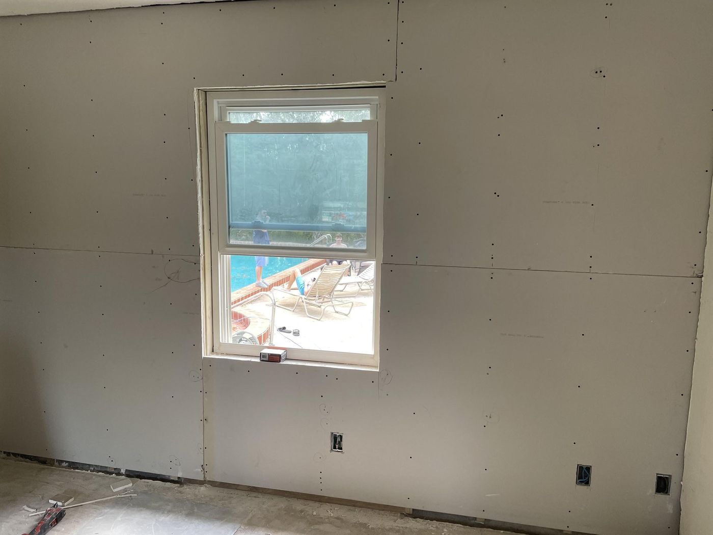 Room 7 in sheetrock